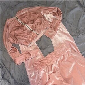 Elegant Pink Velvet lounge Set